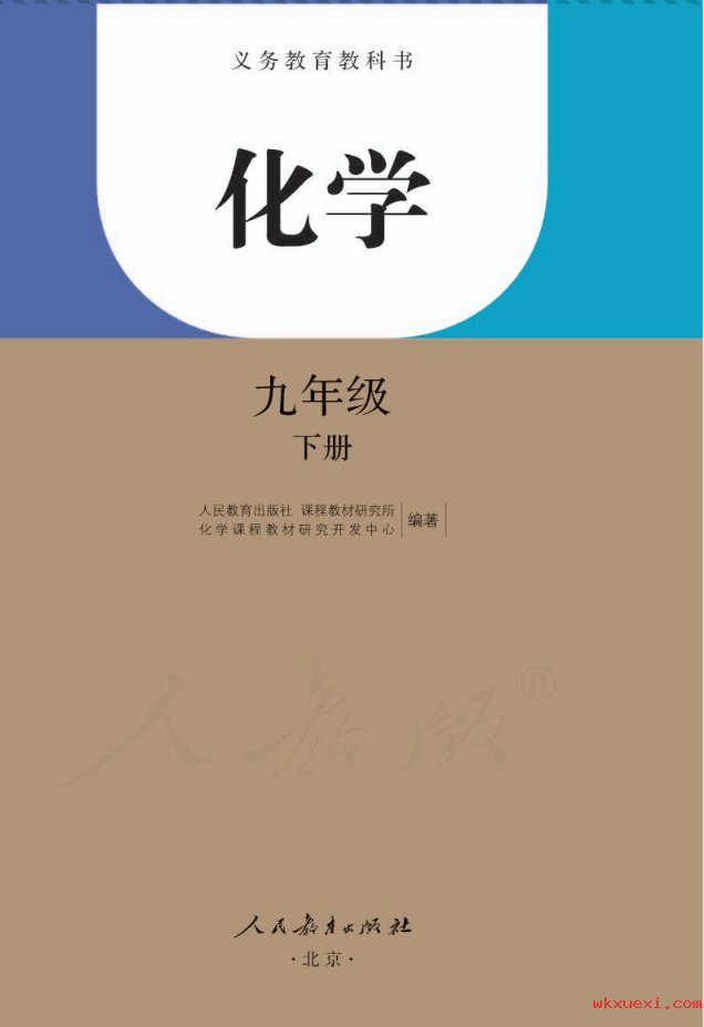 2021年 人教版 初三 化学九年级下册课本 pdf 电子版 - 第1张  | 小学、初中、高中网课学习资料