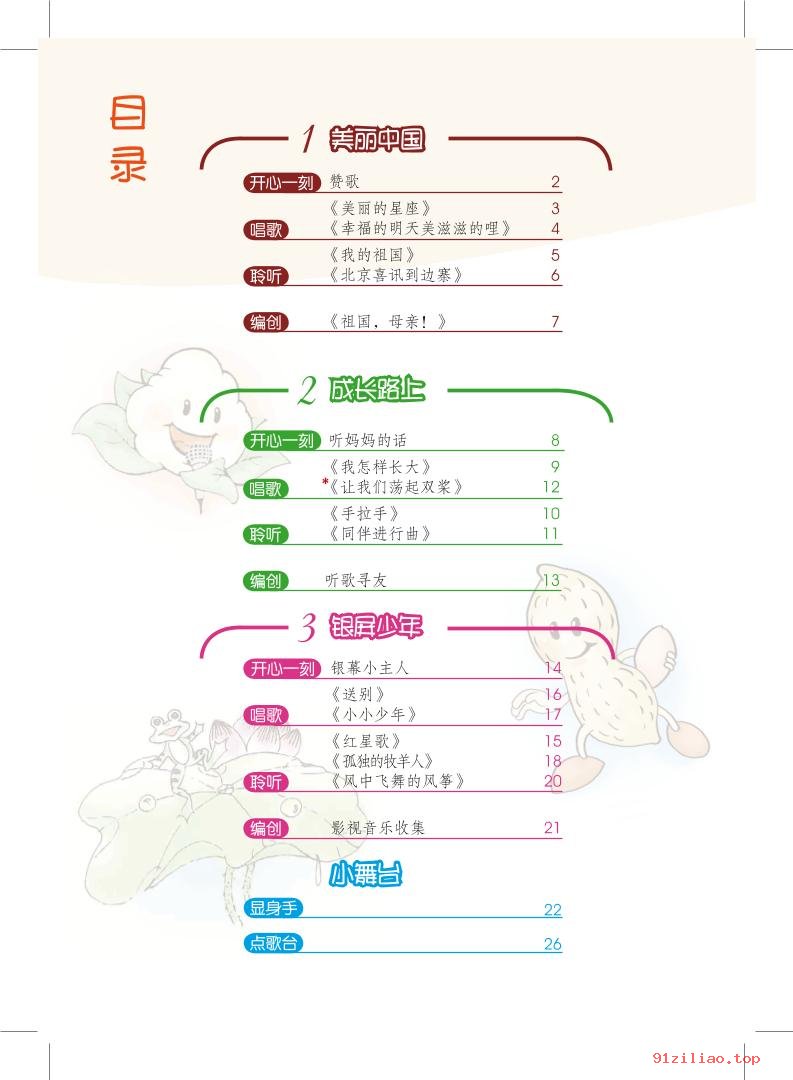 2022年 沪教版 音乐六年级上册 课本 pdf 高清 - 第3张  | 小学、初中、高中网课学习资料