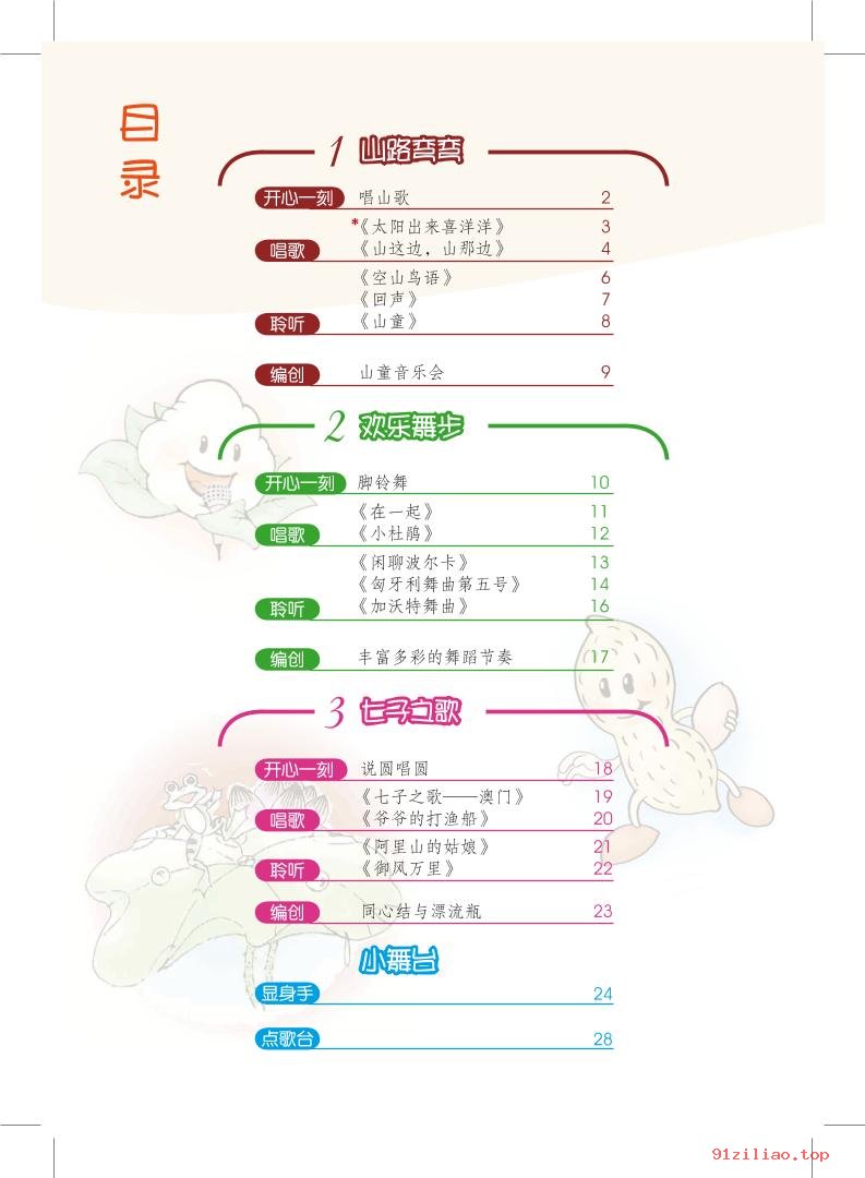 2022年 沪教版 音乐六年级下册 课本 pdf 高清 - 第3张  | 小学、初中、高中网课学习资料