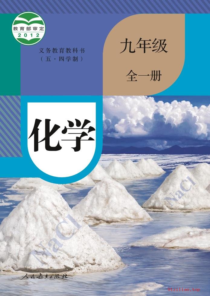 2022年 人教版 初四 五·四学制 化学九年级全一册 课本 pdf 高清 - 第1张  | 小学、初中、高中网课学习资料